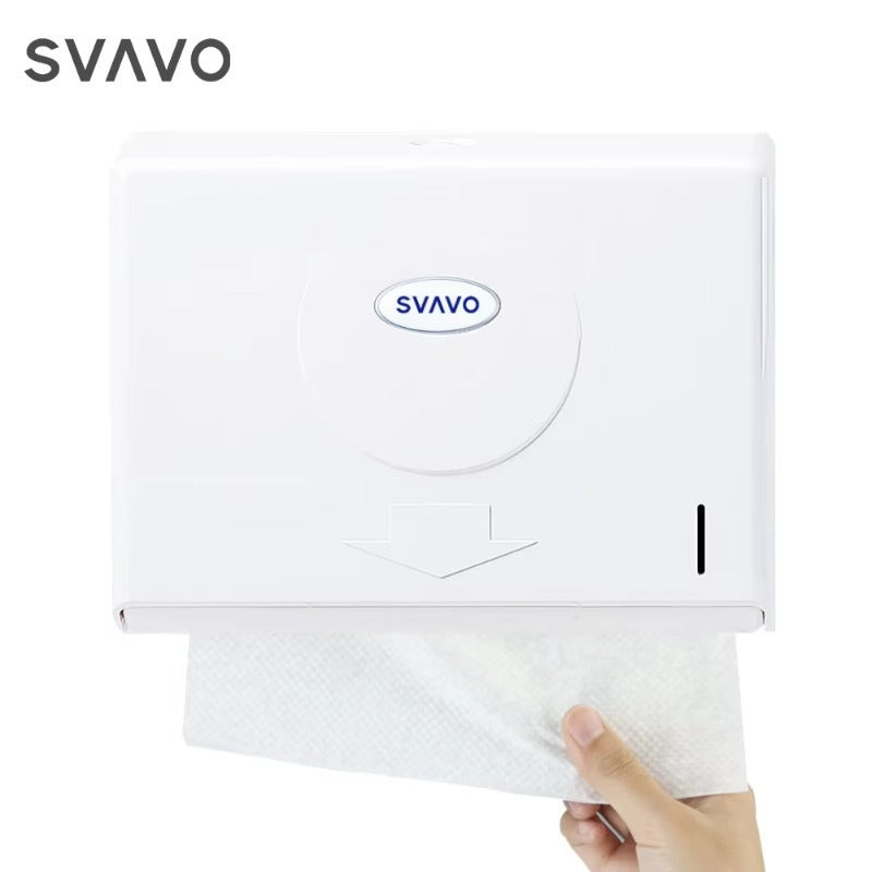 SVAVO V-620 商用浴室多摺紙巾架 - 壁掛式 白 / 透明棕兩色可選