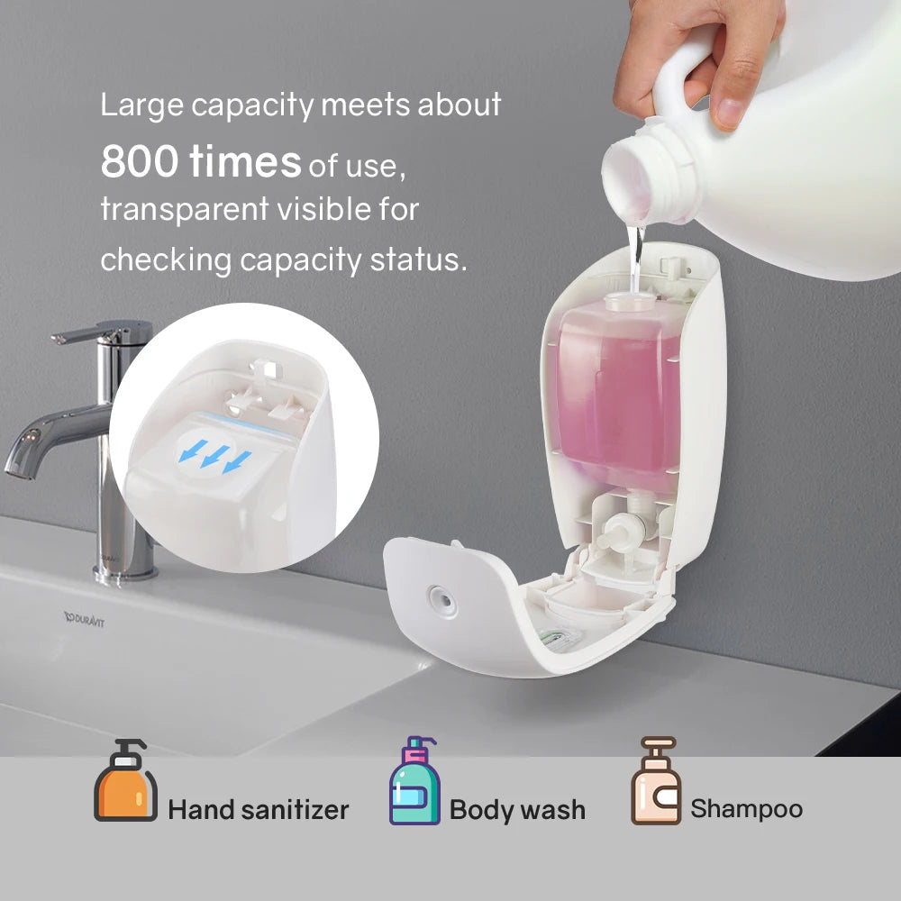 SVAVO PL-151051 手動液體泡沫皂液器 - 800ml 壁挂式 白 / 白 + 灰 / 黑三色可選