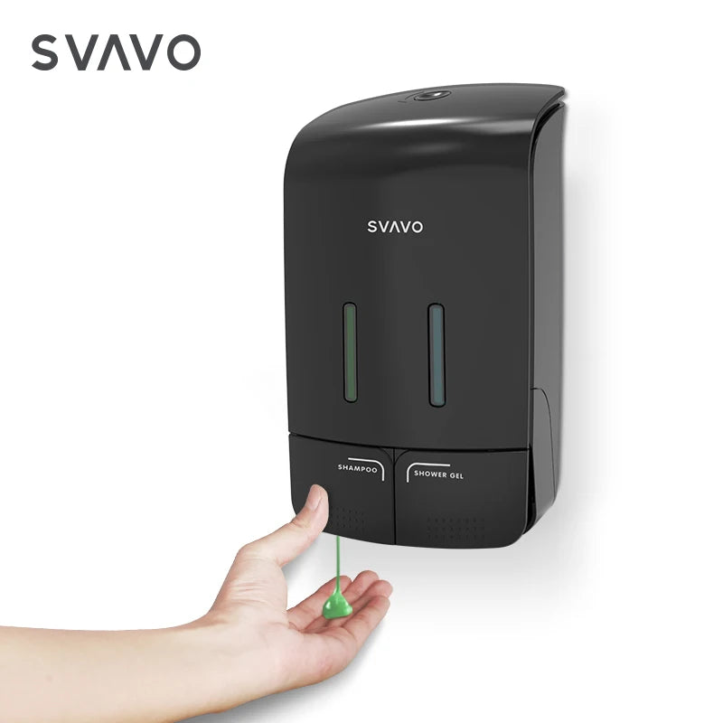 SVAVO PL-151052 批發雙頭手動皂液器 - 可補充式洗手乳分配器