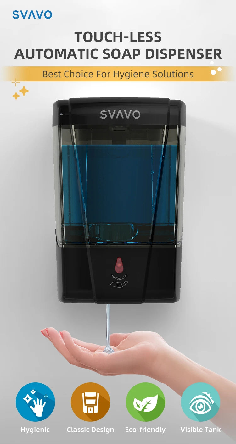 SVAVO V-410 自動液體皂液器 - 600ml 壁掛式現代款