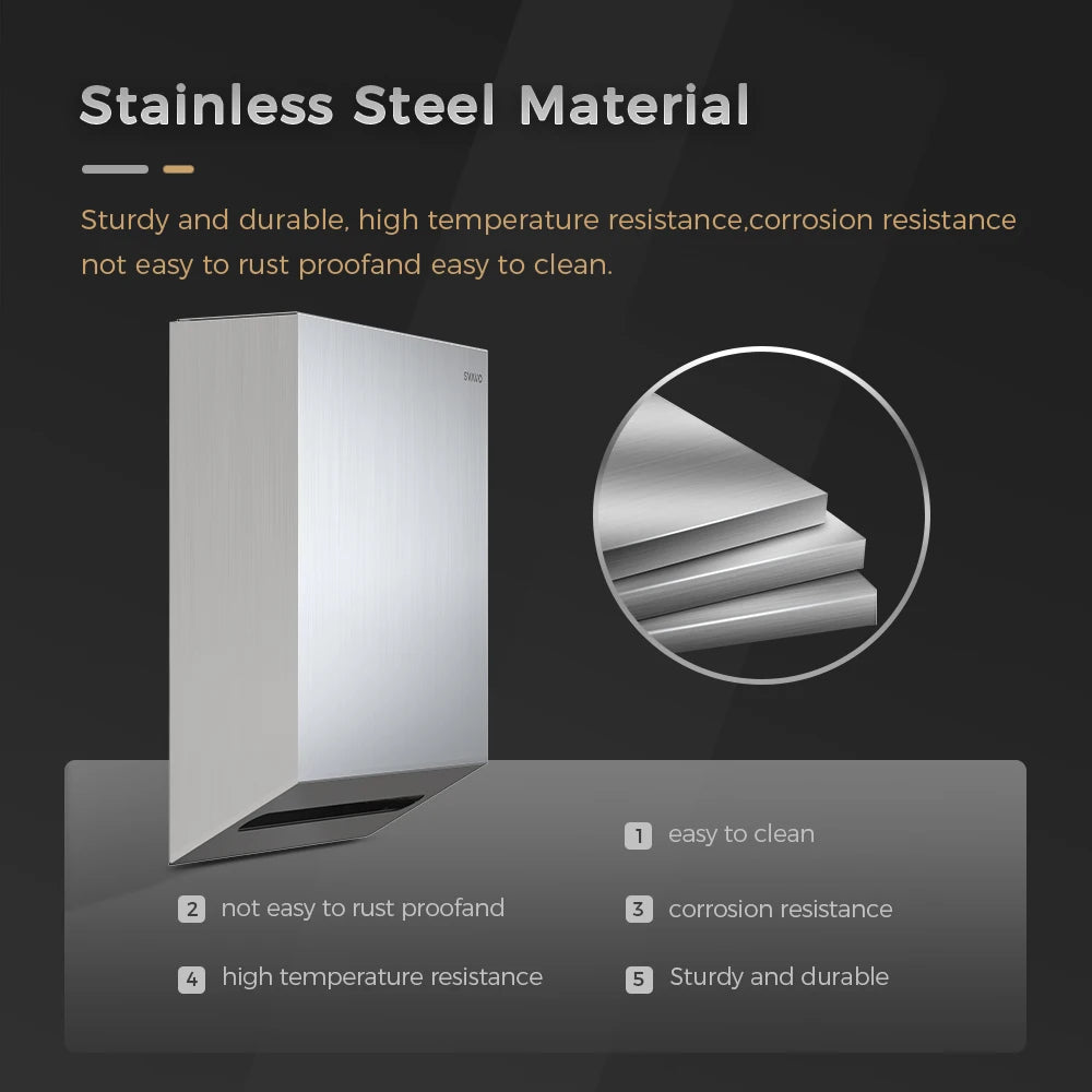 SVAVO SSS-TD060 壁掛式商用不銹鋼紙巾架 - 現代豪華風