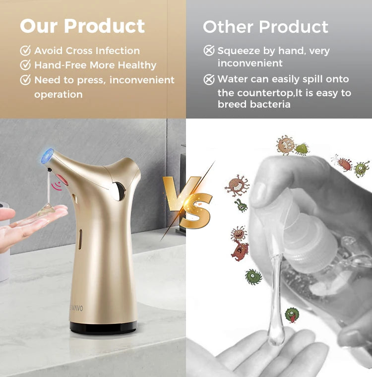 Svavo V - 476 紅外線自動感應皂液器 - 200ml 臺置式 白 / 銀 / 鎳三色可選