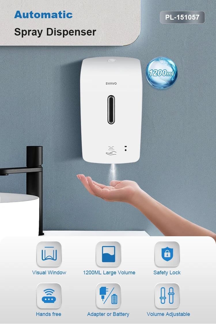 SVAVO PL - 151057 自動噴霧皂液器 - 1000ml 醫用可充 refillable 款