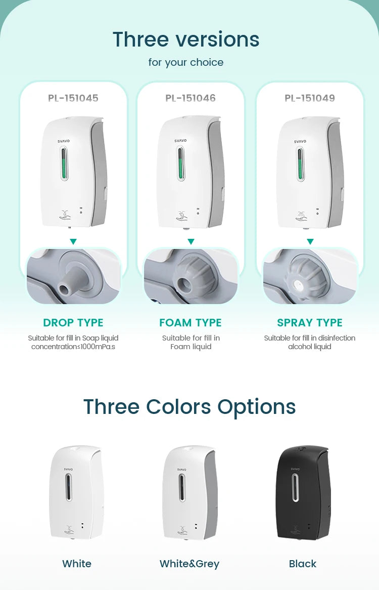 SVAVO PL-151045 自動皂液器 - 600ml 多功能商務款