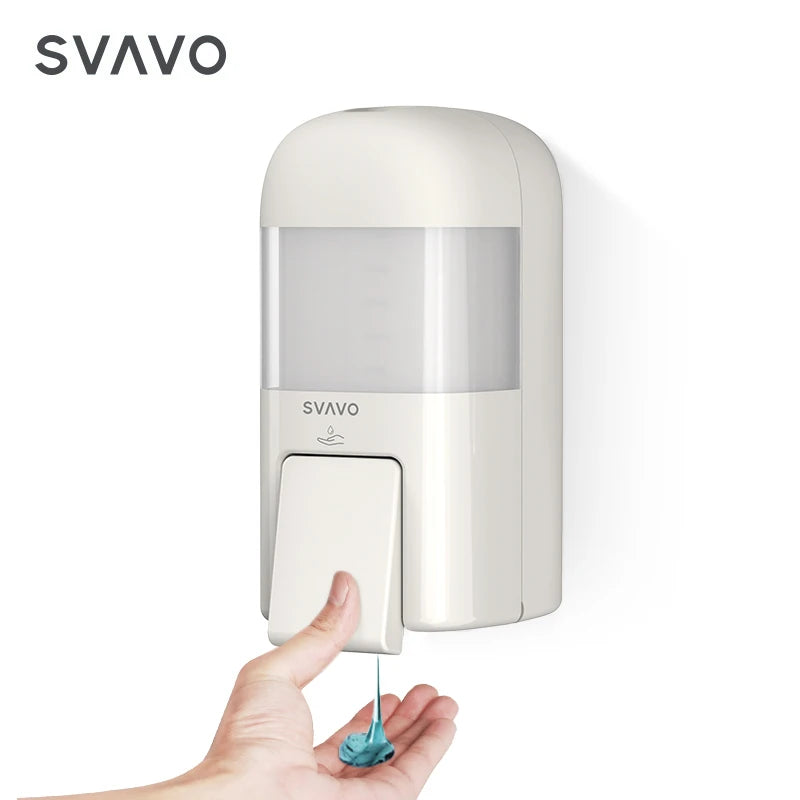 SVAVO ZM-053F 手動噴霧皂液器 - 700ml 壁掛式 商用款 白 / 透明棕兩色可選