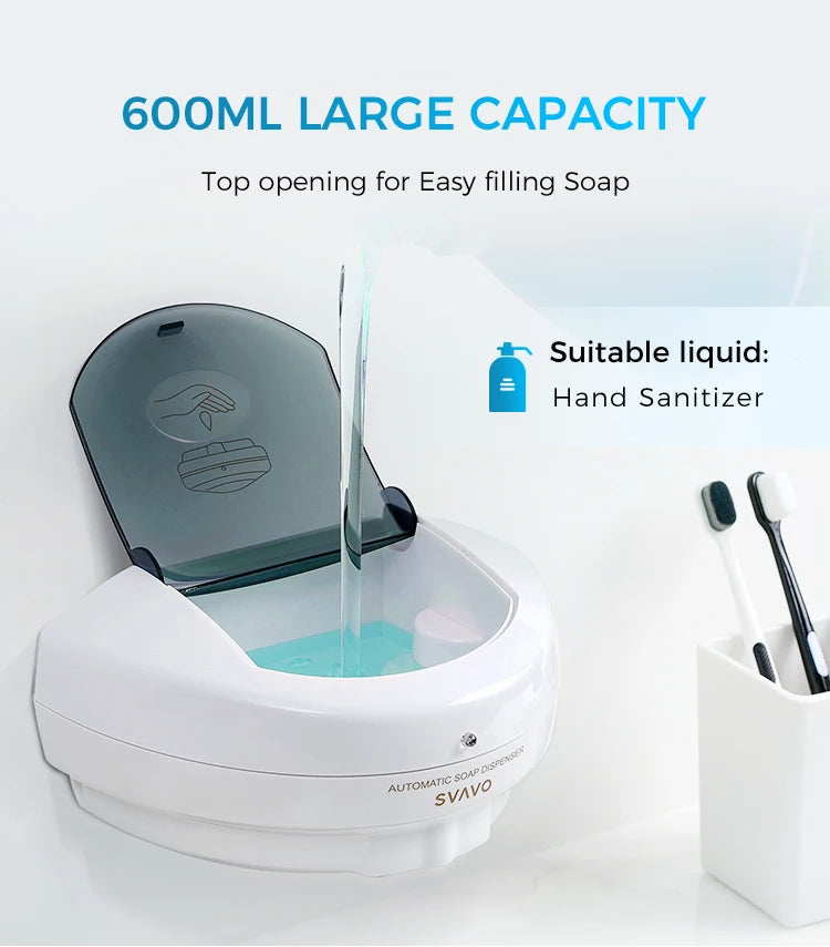 SVAVO V-120 自動皂液器 - 600ml 白色壁掛式