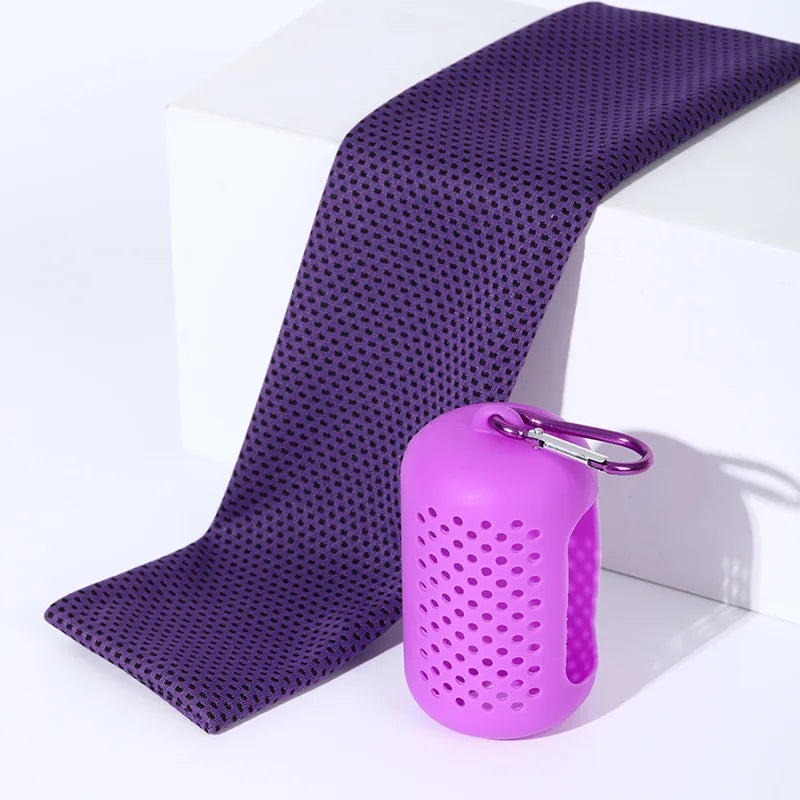 促销定制运动毛巾户外健身凉爽感运动毛巾带标志微纤维运动毛巾定制标志