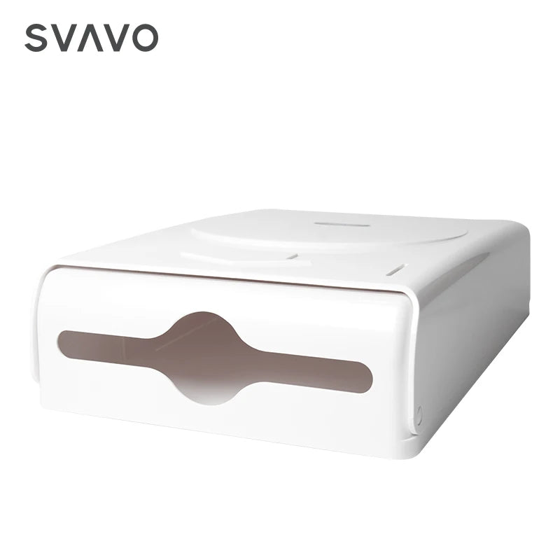 SVAVO V-630 壁掛式擦手紙分配器 - Z 型摺紙專用 現代款 白 / 透明棕可選
