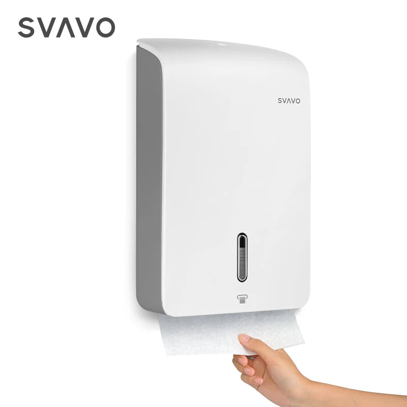 SVAVO PL-151061 壁掛式纸巾盒 - ABS 塑料材質 現代簡約風 白 / 黑 / 白灰色可選