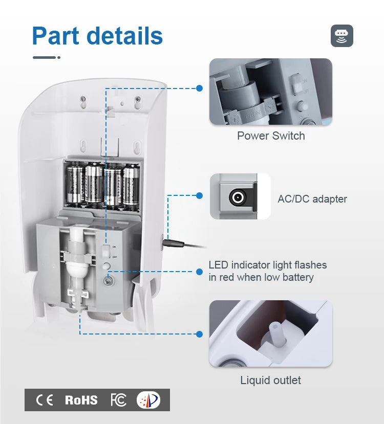 SVAVO PL-151056 自動泡沫皂液器 - 1000ml 大容量 可補充瓶設計