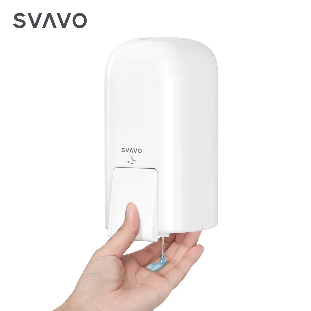 SVAVO ZM-053F 手動噴霧皂液器 - 700ml 壁掛式 商用款 白 / 透明棕兩色可選