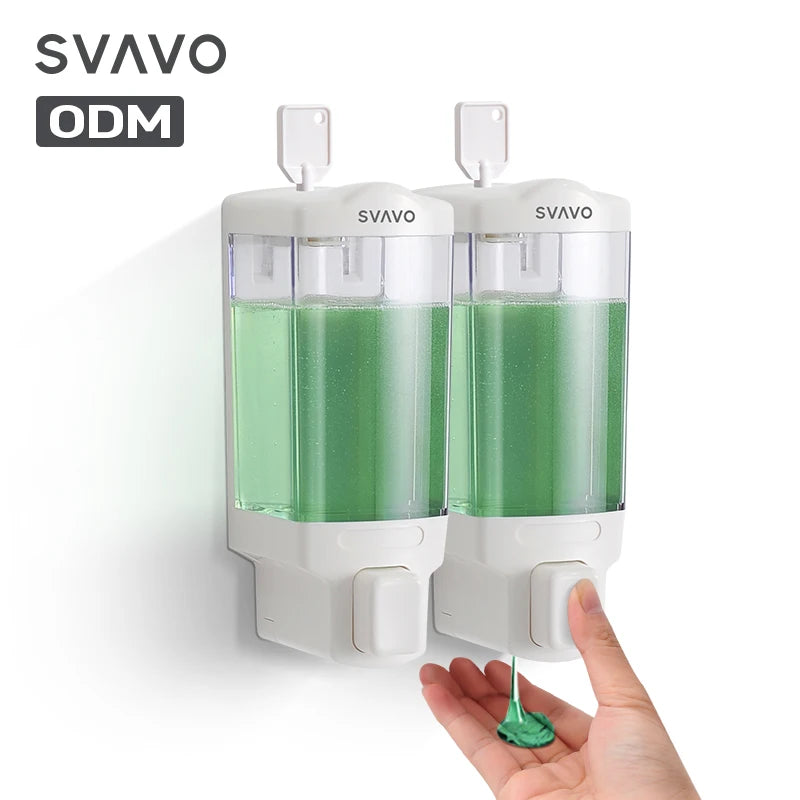 SVAVO V-8123 三格手動皂液器 - 3×480ml 可補充 白 / 鉻 / 客製化色 批發款