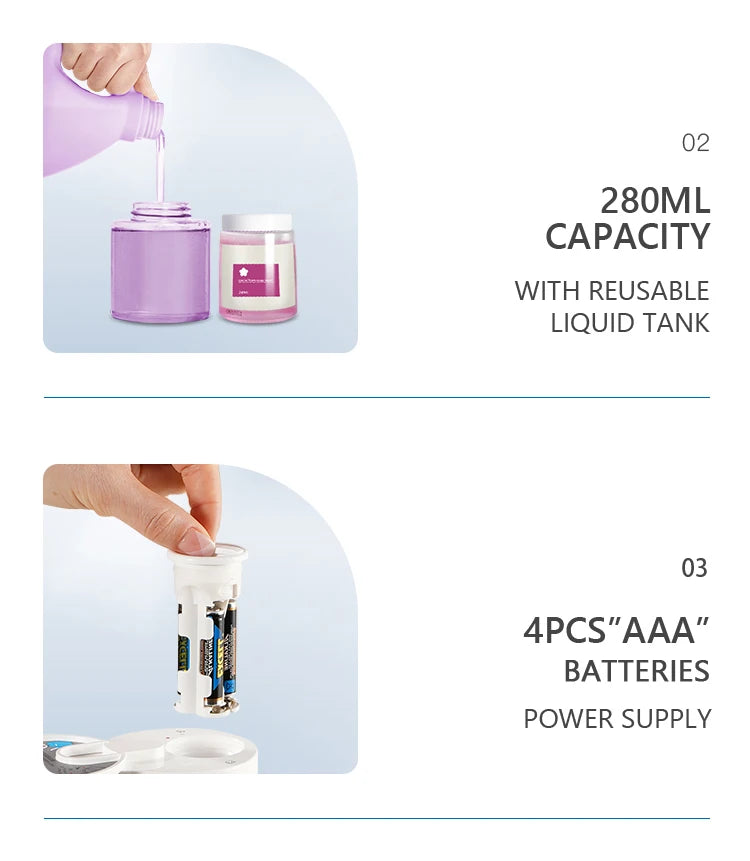 SVAVO V-370 自動泡沫皂液器 - 280ml 免接觸式 黑白兩色可選