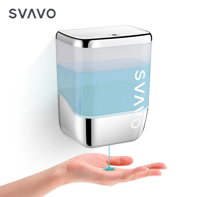SVAVO OS - 0410 自動泡沫皂液器 - 1000ml 免打孔壁掛式 白 / 黑 / 鉻色可選
