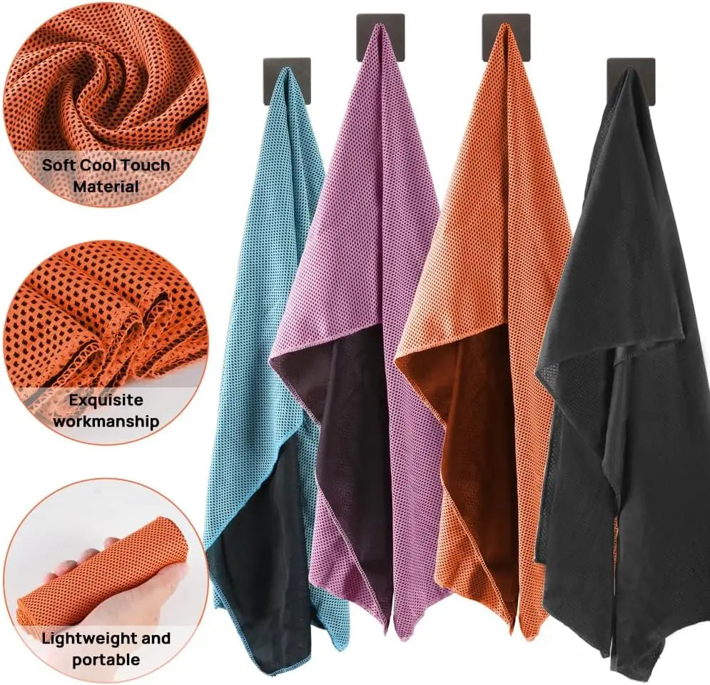 促销定制运动毛巾户外健身凉爽感运动毛巾带标志微纤维运动毛巾定制标志