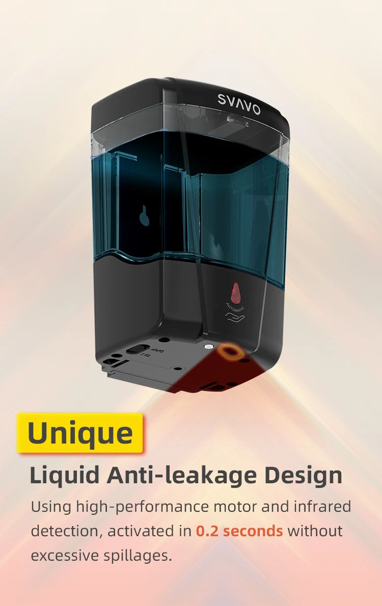 SVAVO V-410 自動液體皂液器 - 600ml 壁掛式現代款