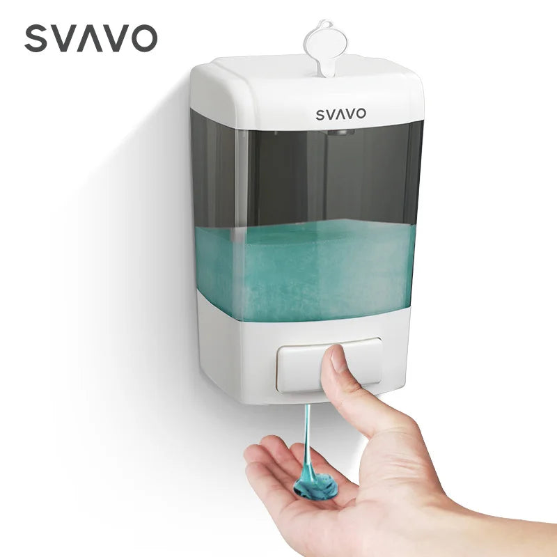 SVAVO V-7101 浴室掛式皁液器 - 700ml 可補充式