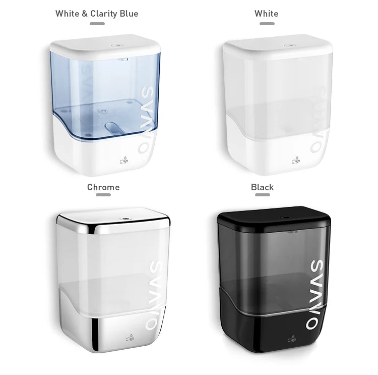 SVAVO OS - 0410 自動泡沫皂液器 - 1000ml 免打孔壁掛式 白 / 黑 / 鉻色可選