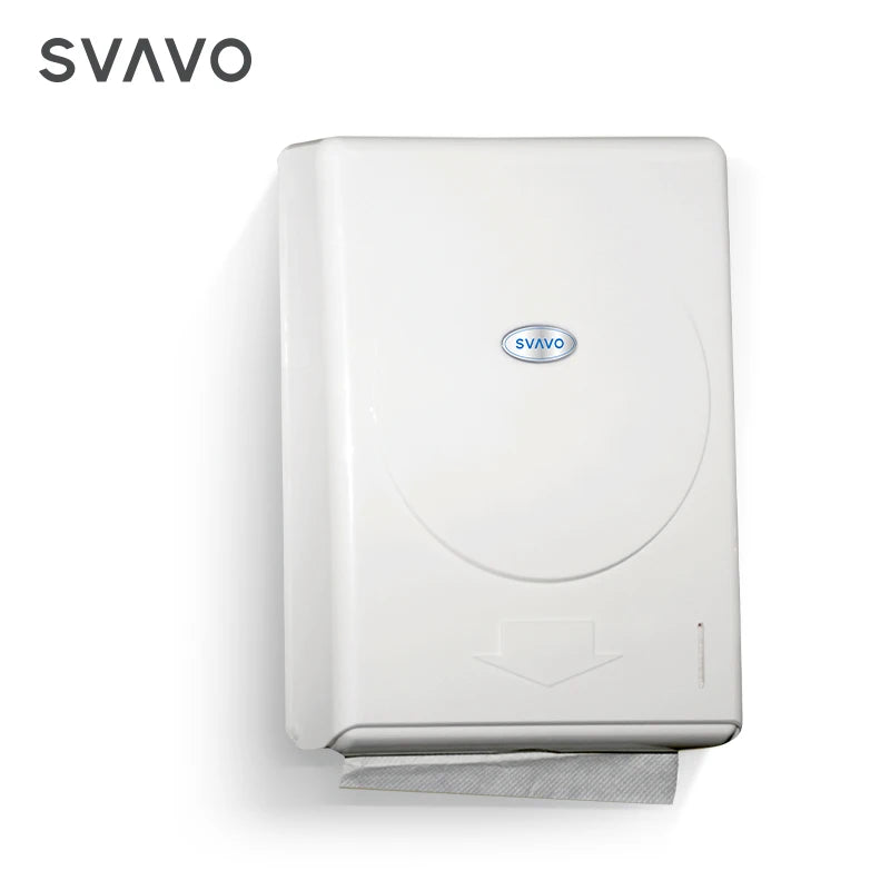SVAVO V-630 壁掛式擦手紙分配器 - Z 型摺紙專用 現代款 白 / 透明棕可選