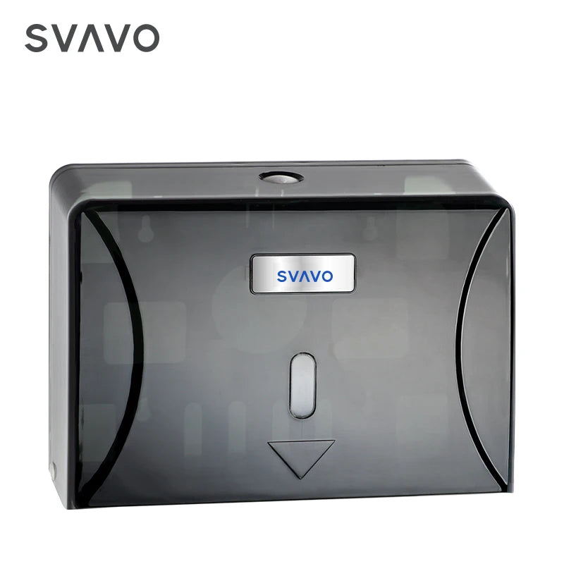 SVAVO V-TH12 壁掛式紙巾架 - 塑料材質 現代款 白 / 透明棕可選