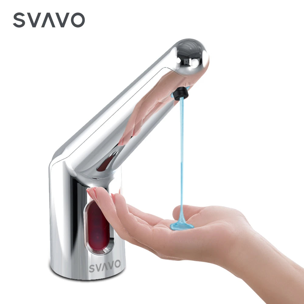 SVAVO V-SEN3075 自動水龍頭皂液器 - 1000ml 鋅合金鉻色款