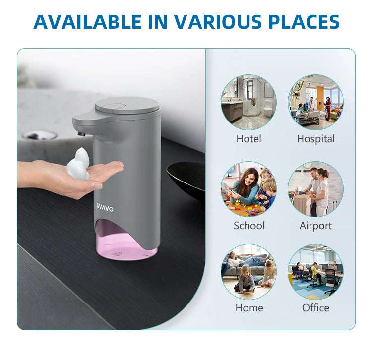 SVAVO V-370 自動泡沫皂液器 - 280ml 免接觸式 黑白兩色可選