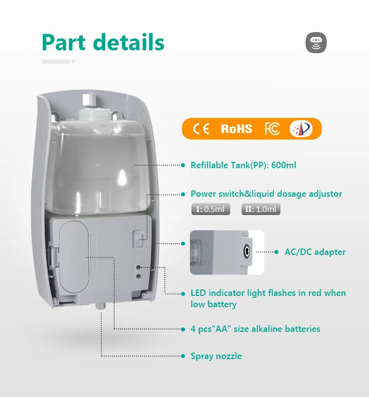 SVAVO PL - 151049 自動噴霧皂液器 - 600ml 多功能商務款