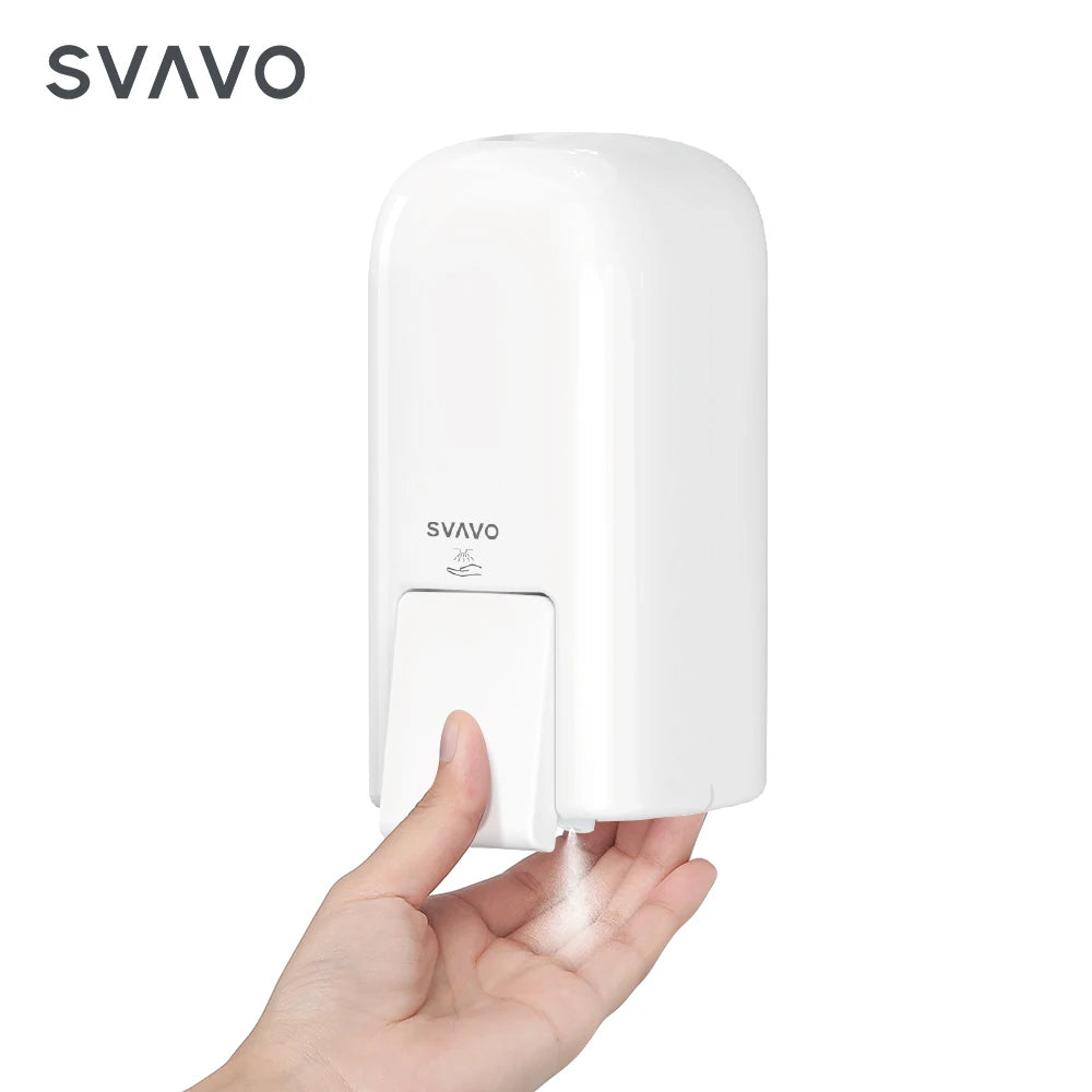SVAVO ZM-053F 手動噴霧皂液器 - 700ml 壁掛式 商用款 白 / 透明棕兩色可選