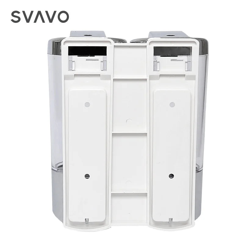 SVAVO V-9122 雙格手動皂液器 - 2x400ml 壁掛式 適用肥皂及消毒凝膠