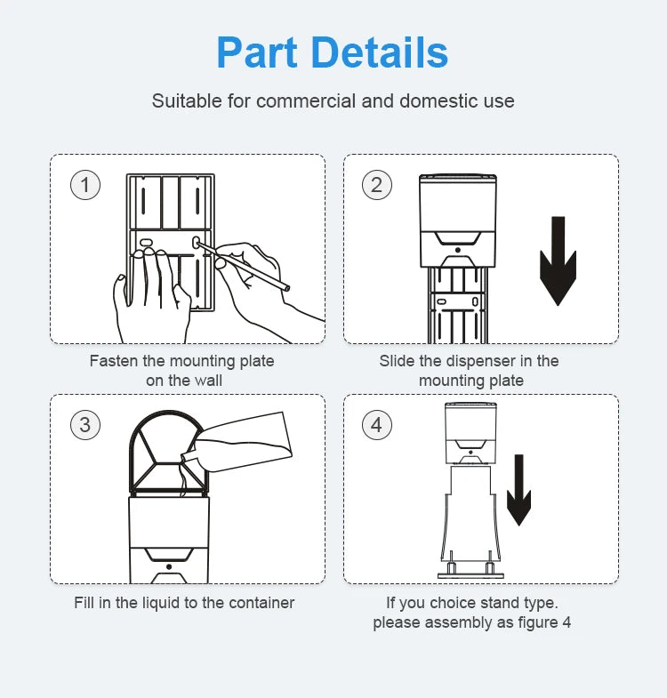 SVAVO V-220 自動感應皂液器 - 壁掛式可補充商用款
