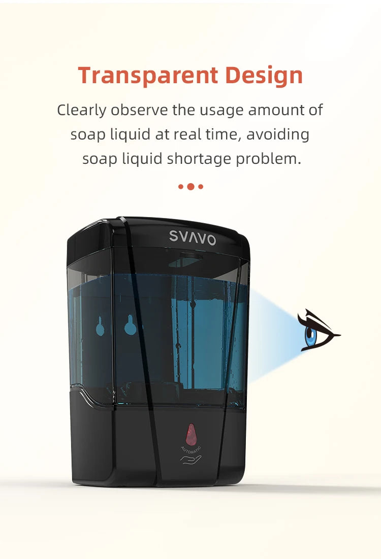 SVAVO V-410 自動液體皂液器 - 600ml 壁掛式現代款