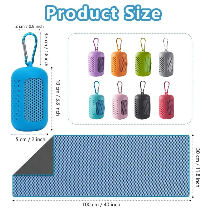 促销定制运动毛巾户外健身凉爽感运动毛巾带标志微纤维运动毛巾定制标志