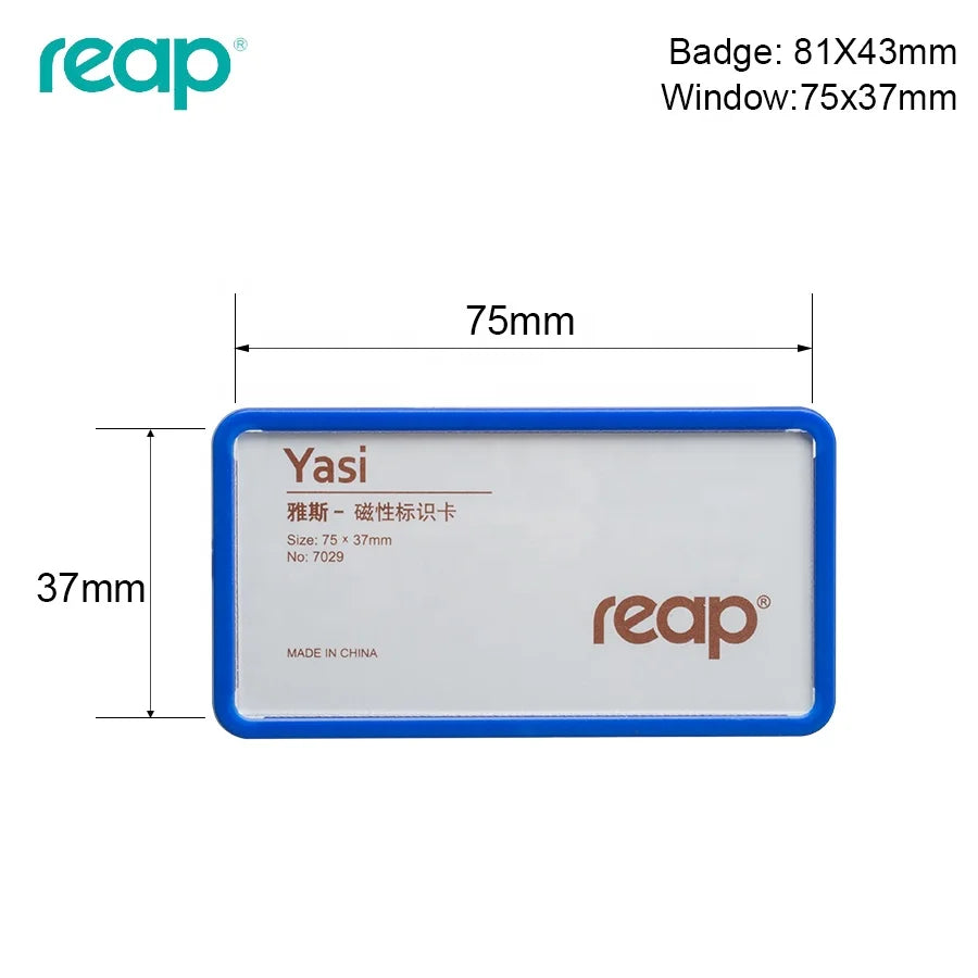 reap7261 ABS 別針胸牌套 接待服務業可換紙姓名名牌 適用 75×37mm 內頁