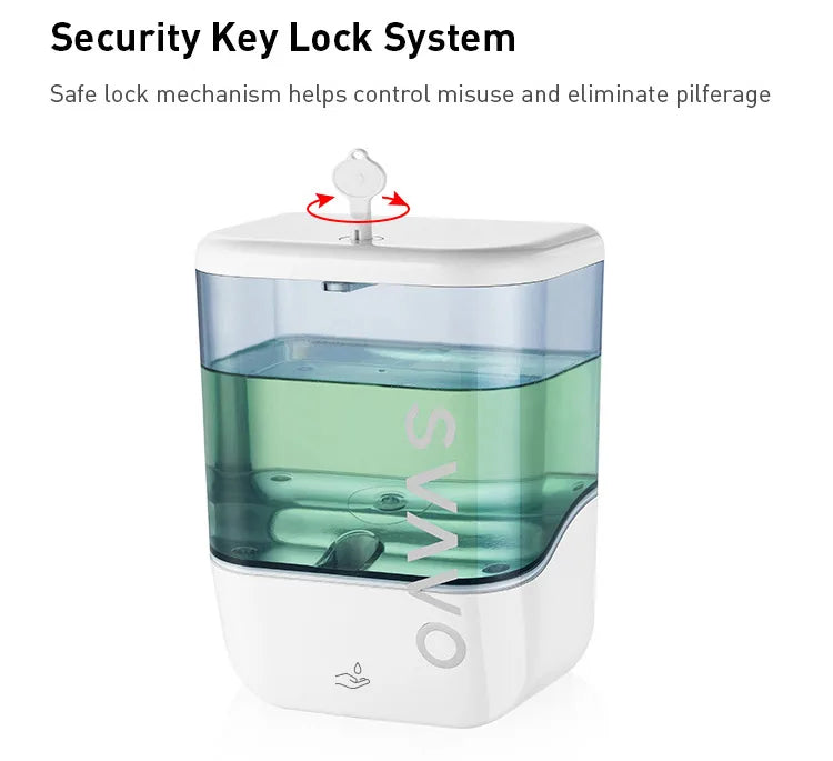 SVAVO OS - 0410 自動泡沫皂液器 - 1000ml 免打孔壁掛式 白 / 黑 / 鉻色可選