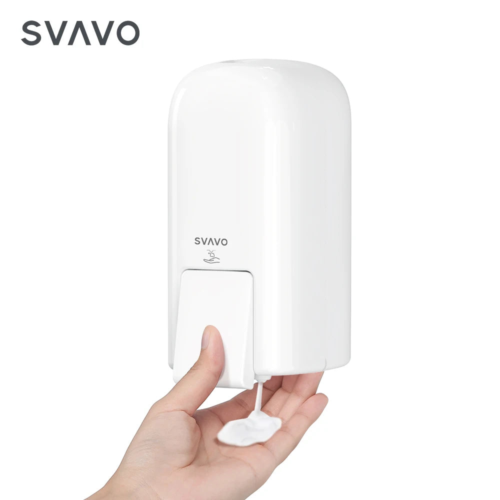 SVAVO ZM-053F 手動噴霧皂液器 - 700ml 壁掛式 商用款 白 / 透明棕兩色可選