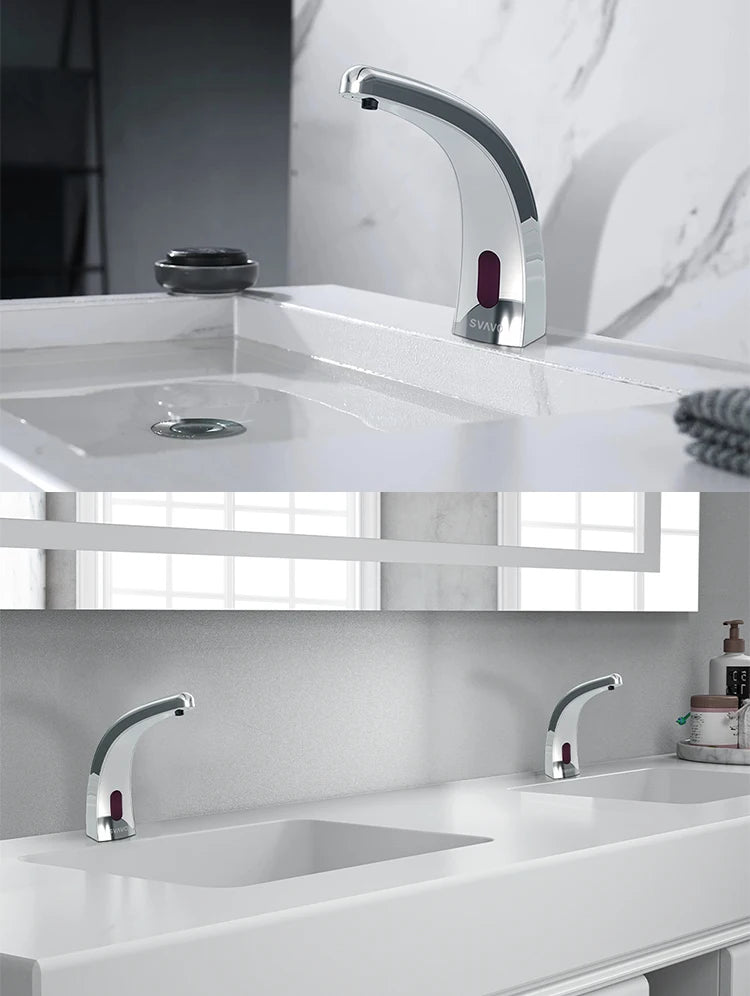 SVAVO V - SEN3085 自動感應皂液器 - 鋅合金材質 鉻色水龍頭式設計