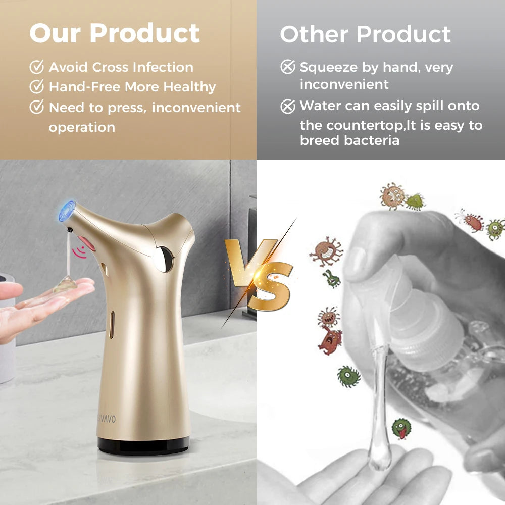 Svavo V - 476 紅外線自動感應皂液器 - 200ml 臺置式 白 / 銀 / 鎳三色可選