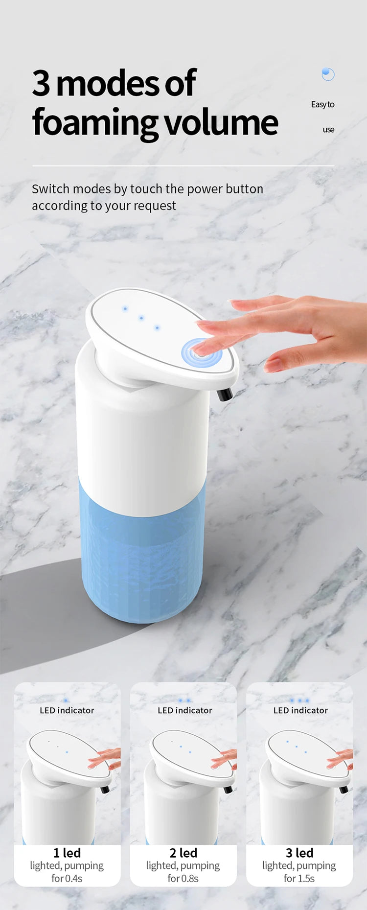 SVAVO JA - 373 自動泡沫皂液器 - 350ml 可充電式