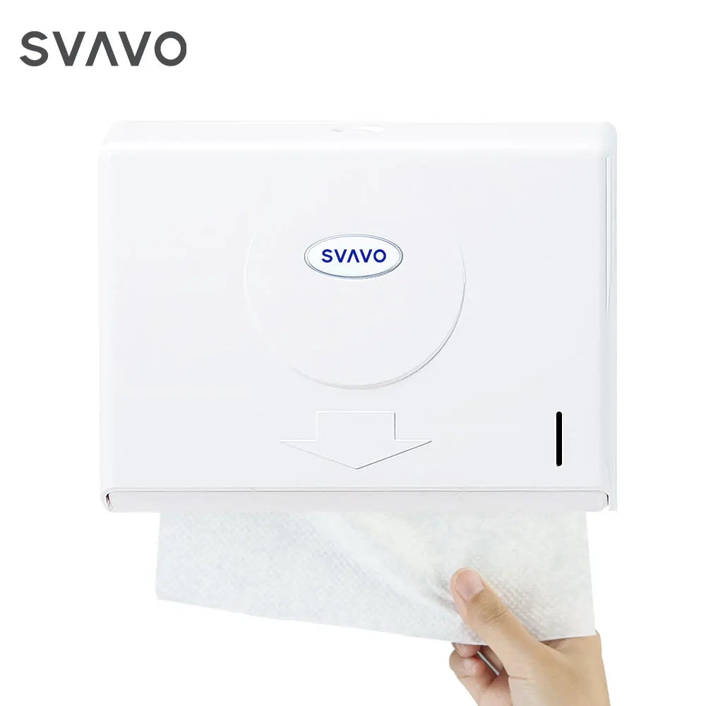 SVAVO V-620 商用浴室多摺紙巾架 - 壁掛式 白 / 透明棕兩色可選