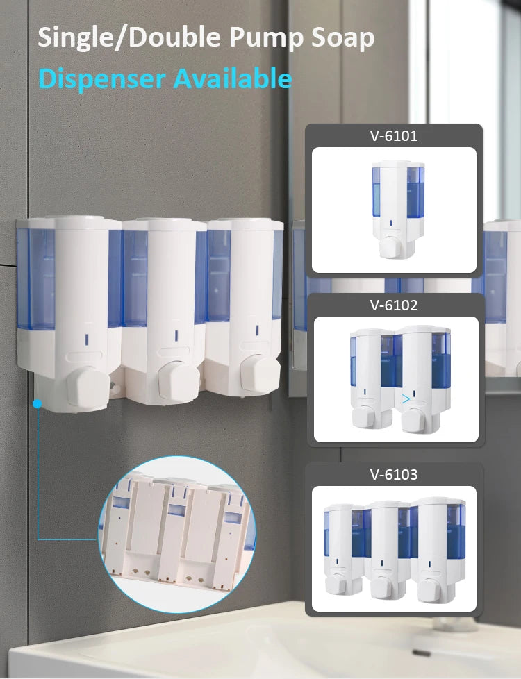 SVAVO V-6103 三頭皂液器 - 洗髮精沐浴乳分配器