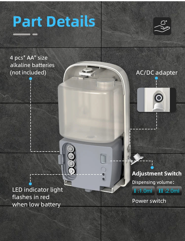 SVAVO ZM - 046FM 自動泡沫皂液器 - 800ml 時尚現代款