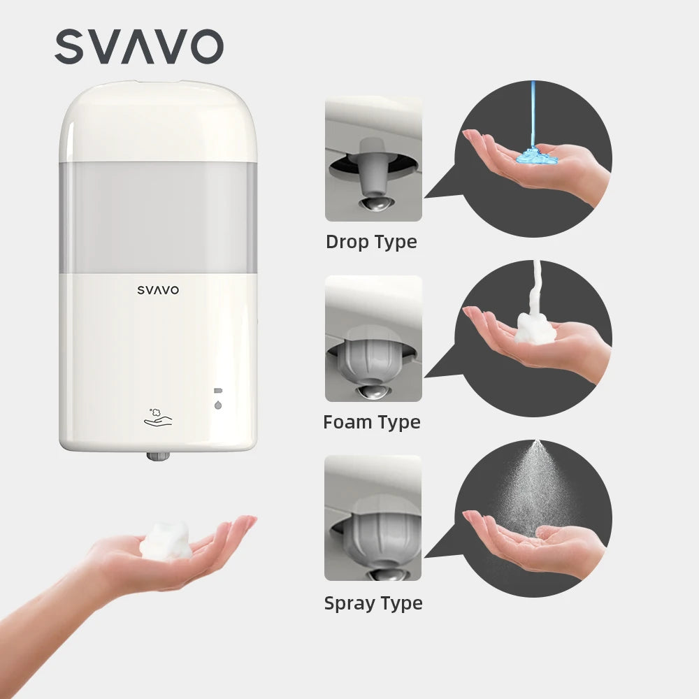 SVAVO ZM-046 自動泡沫 / 噴霧皂液器 - 800ml 多功能商用款 現代設計