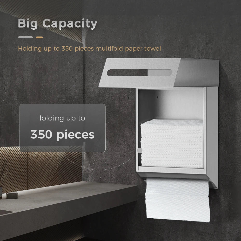 SVAVO SSS-TD060 壁掛式商用不銹鋼紙巾架 - 現代豪華風