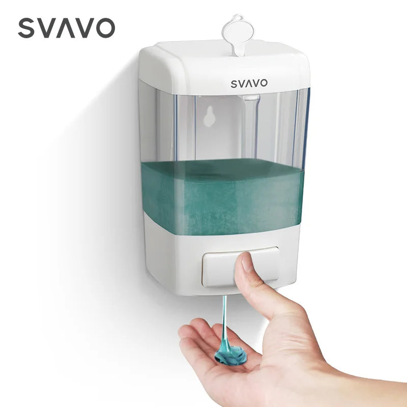 SVAVO V-7101 浴室掛式皁液器 - 700ml 可補充式