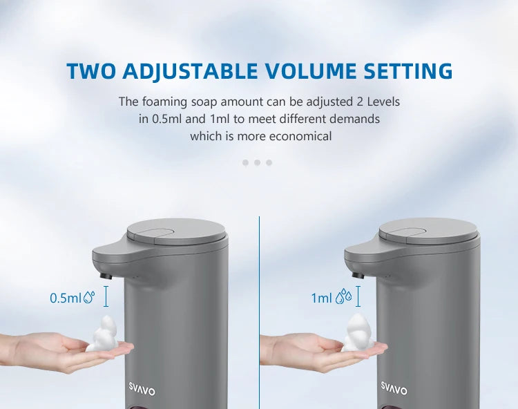 SVAVO V-370 自動泡沫皂液器 - 280ml 免接觸式 黑白兩色可選