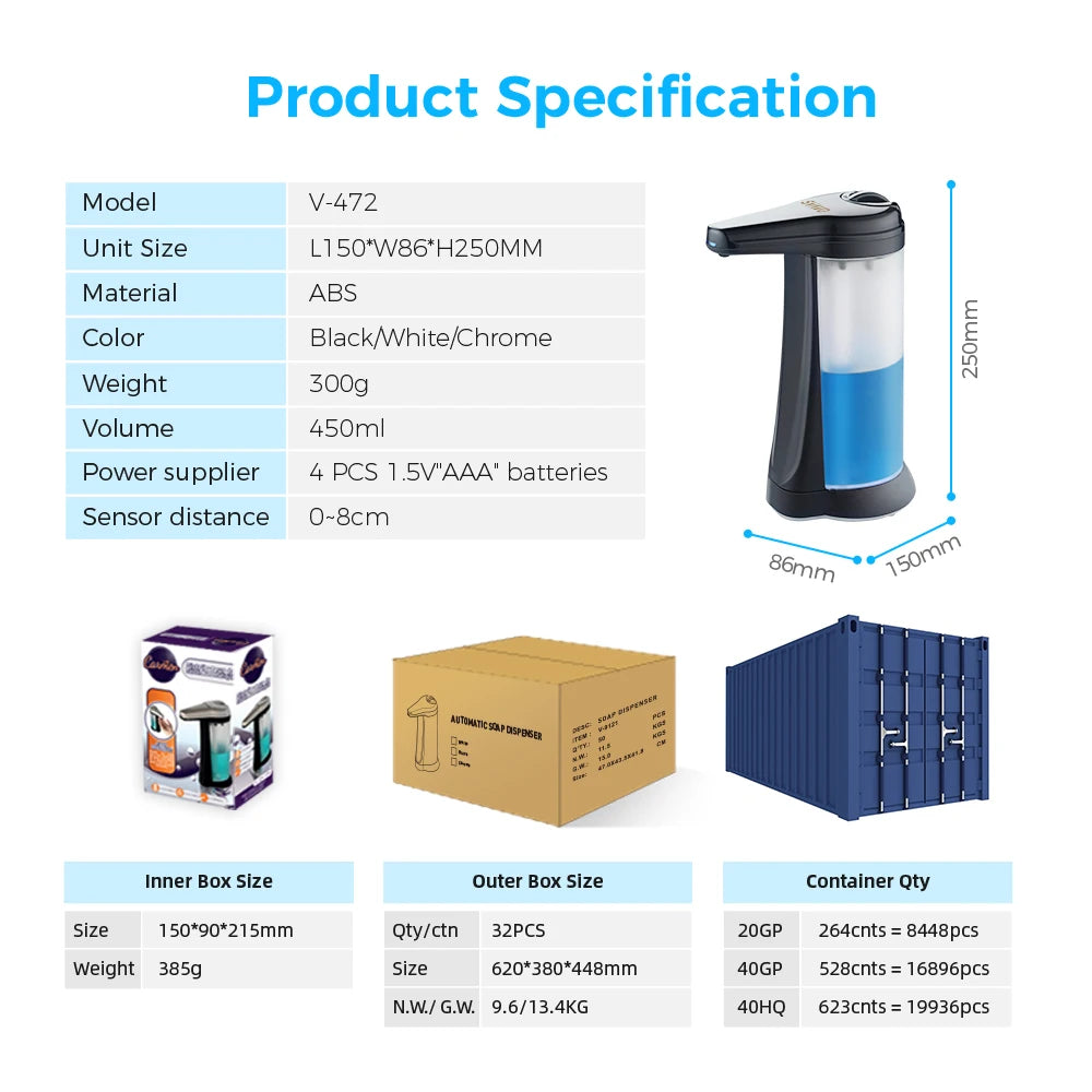 SVAVO V - 472 自動皂液器 - 450ml 現代風格 多色可選