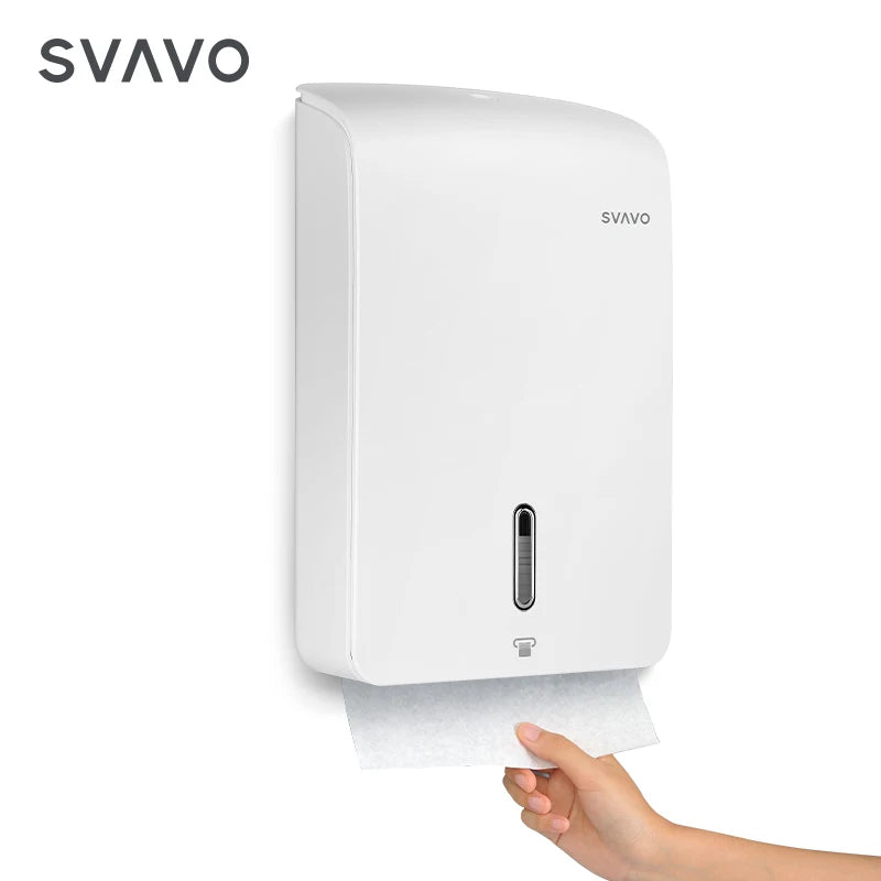 SVAVO PL-151061 壁掛式纸巾盒 - ABS 塑料材質 現代簡約風 白 / 黑 / 白灰色可選