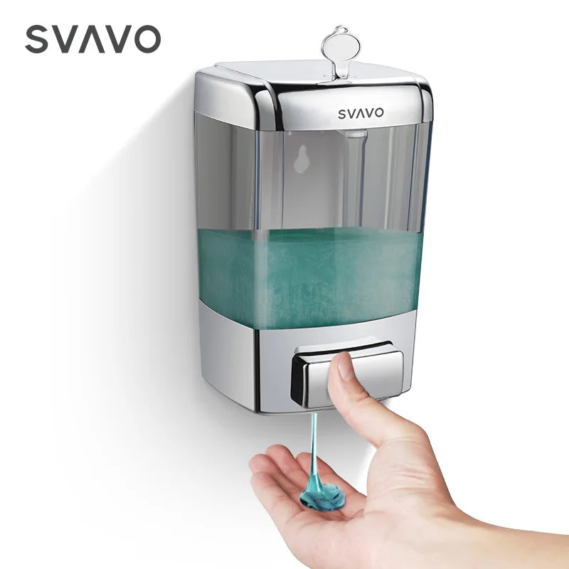 SVAVO V-7101 浴室掛式皁液器 - 700ml 可補充式