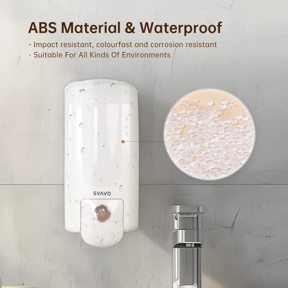 SVAVO V-730 手動液體皂液器 - 1000ml 壁掛式 現代白色款