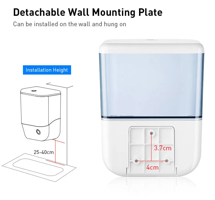 SVAVO OS - 0410 自動泡沫皂液器 - 1000ml 免打孔壁掛式 白 / 黑 / 鉻色可選